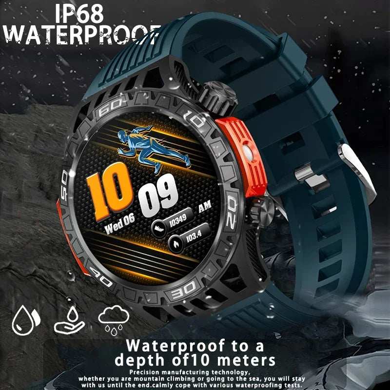 2024 New Smart Watch Men Outdoor Military Sports