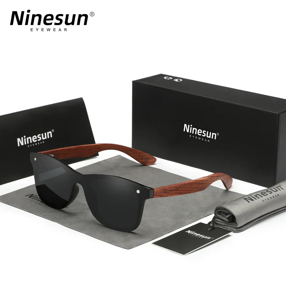 Ninesun Fashion Natural Wooden Sunglasses Men Polarized Sunglasses
