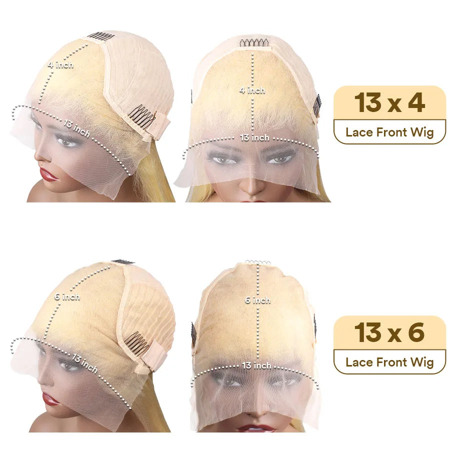 Blonde 613 Lace Front Wigs Body Wave Lace