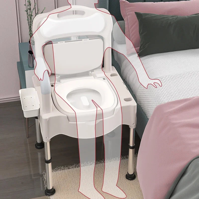 Bearing 300kg Toilet Stool Multifunctional Elderly Bathroom Chair