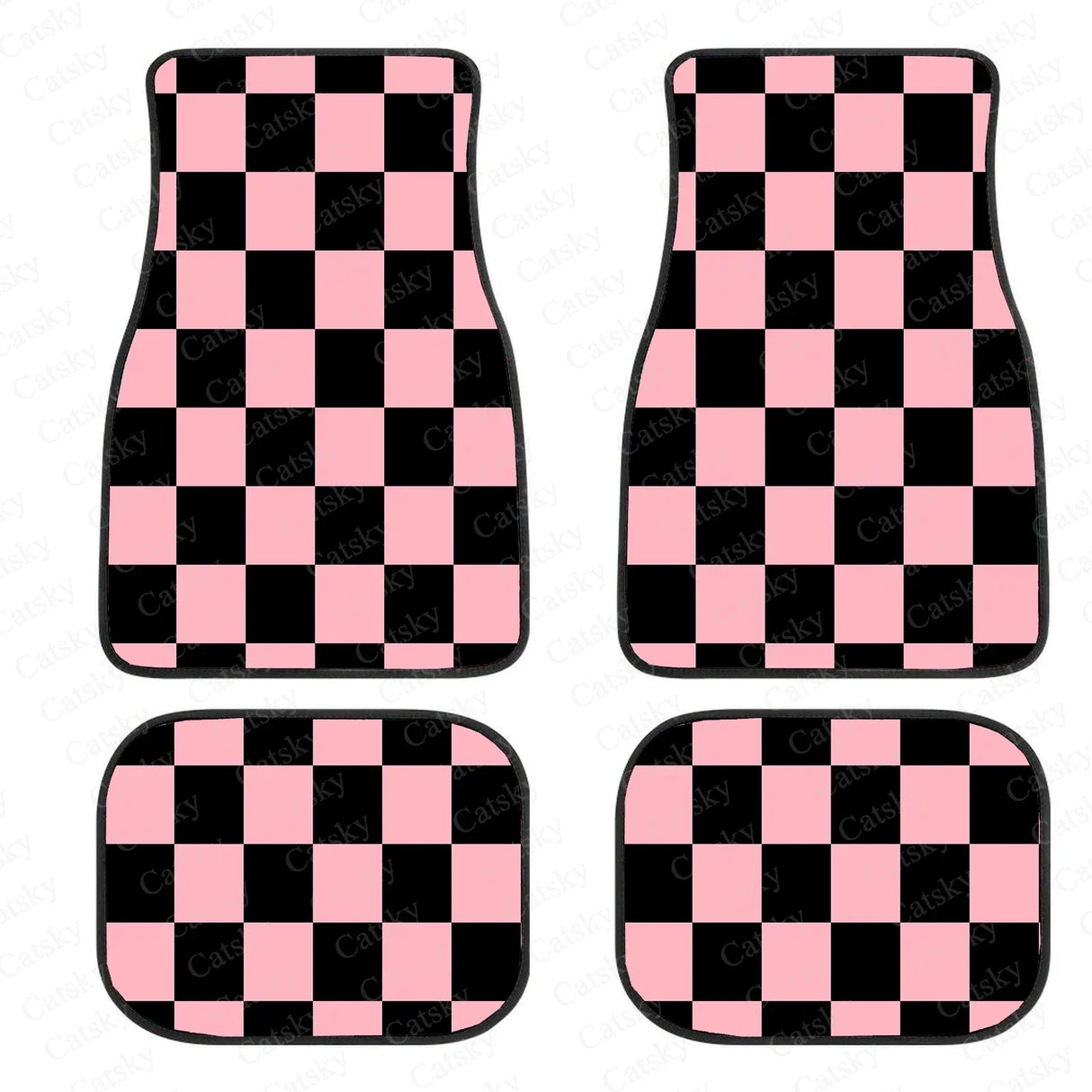 Checkerboard Car Mats Auto Parts Rubber Floor Mats