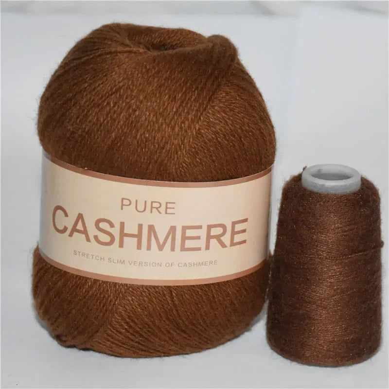 Pure Natural Mongolian Cashmere Yarn Crochet Lana para