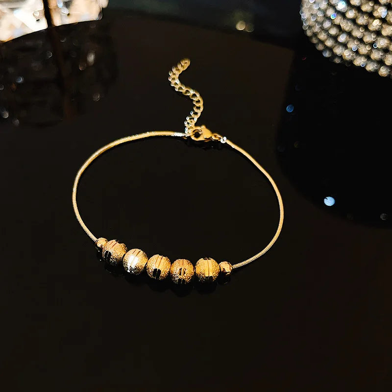 Full of Rhinestones Adjustable 18K Gold Plated Stainless