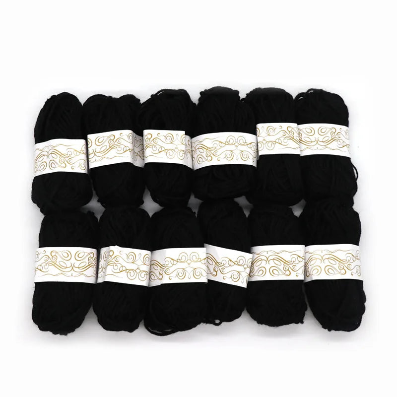 12Ball/Set High Quality Warm DIY Milk Cotton Yarn