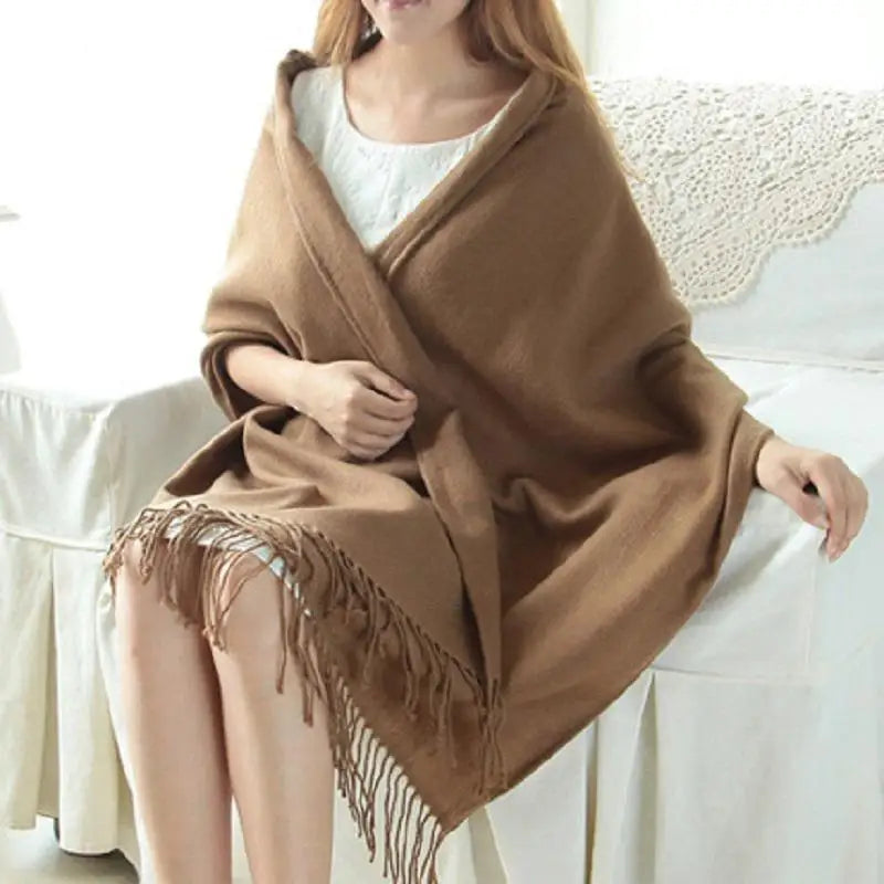 Winter Female Lattice Imitation Cashmere Scarf Autumn And