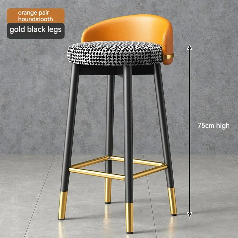 Round Kitchen Bar Chair Modern Luxury Office Reception