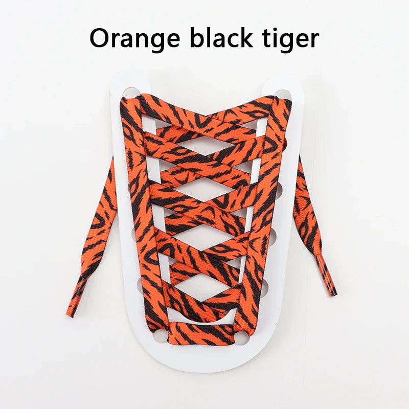Animal Pattern Shoelaces Flat AF1AJ Sneakers Shoe laces