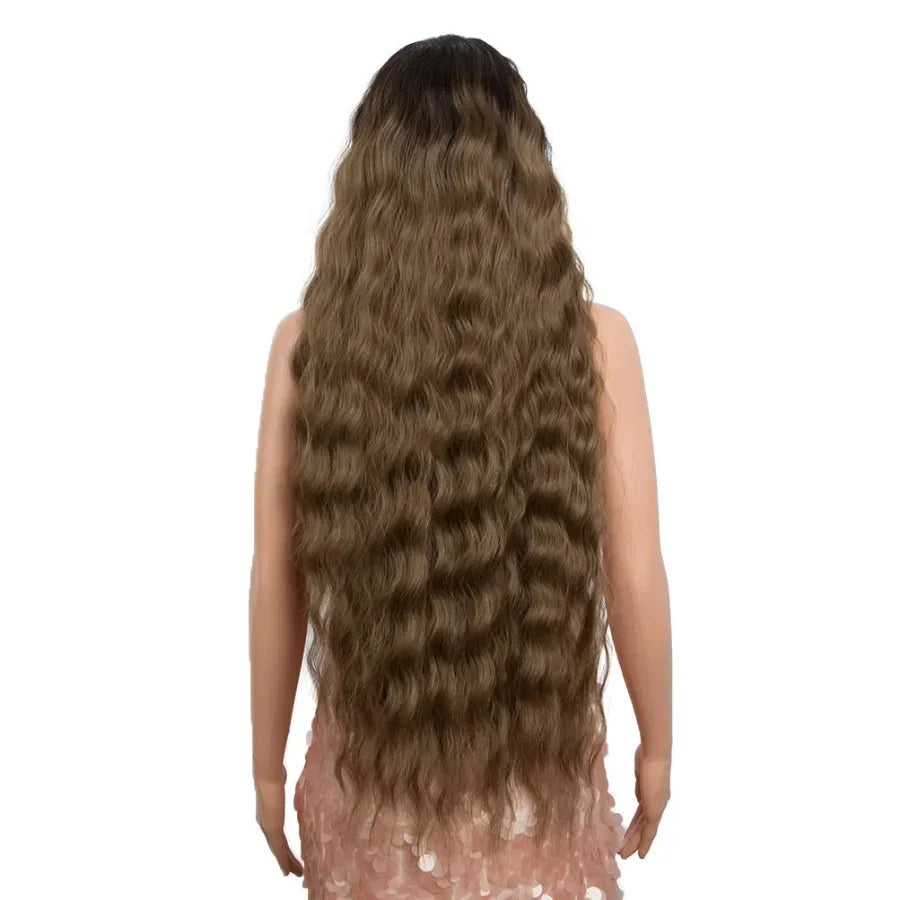 41in/104cm Lace Front Super Long Wavy Wig Middle