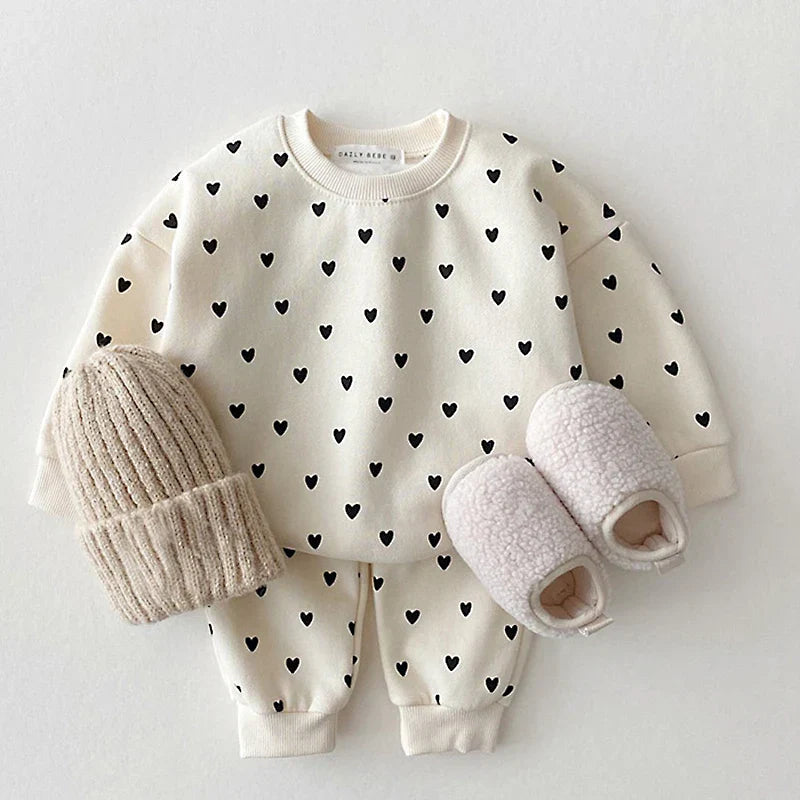 MILANCEL Baby Clothing Set Full Heart Kids Boys