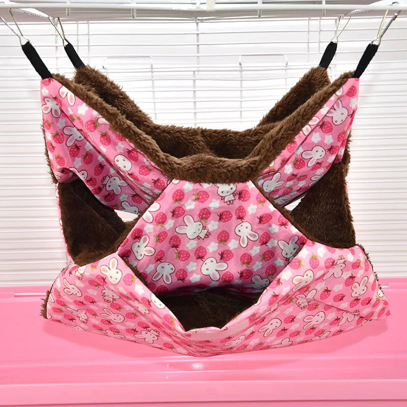 Winter Hammock Three-layer thickened plush warm small pet