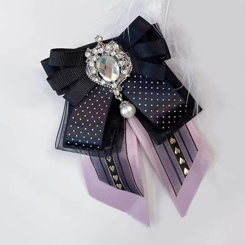 Korean Women's Lolita Bow Tie Brooch Fashion Cosplay