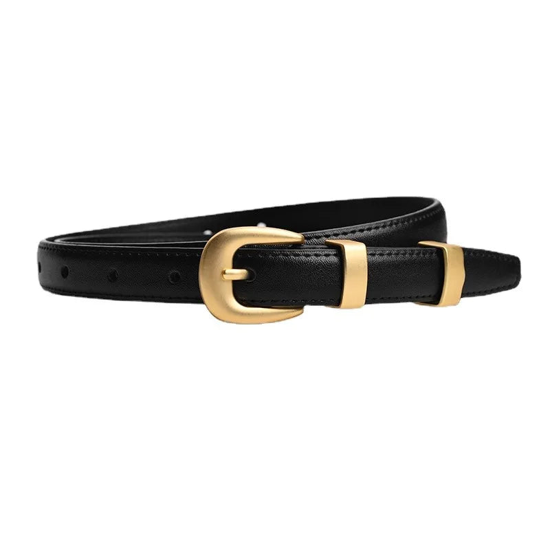 105cm Female Fashion Belt Simple Metal Buckle Belt