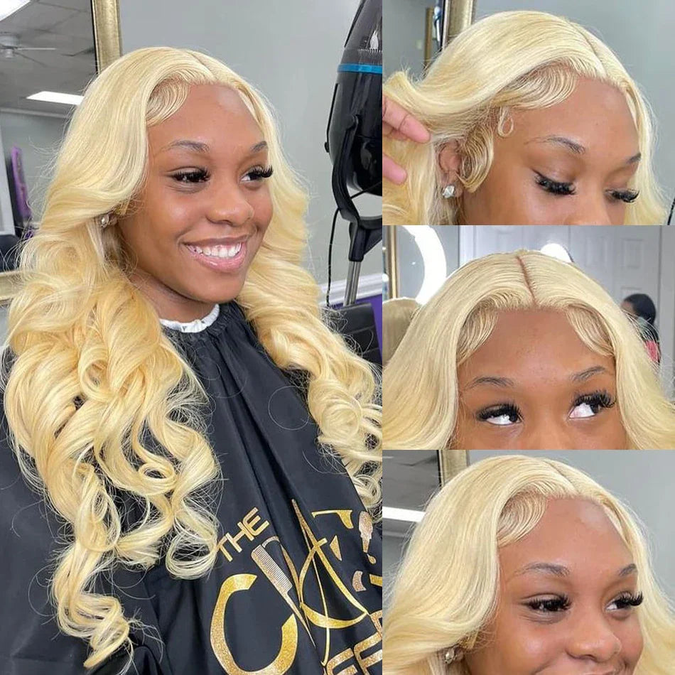 Blonde 613 Lace Front Wigs Body Wave Lace
