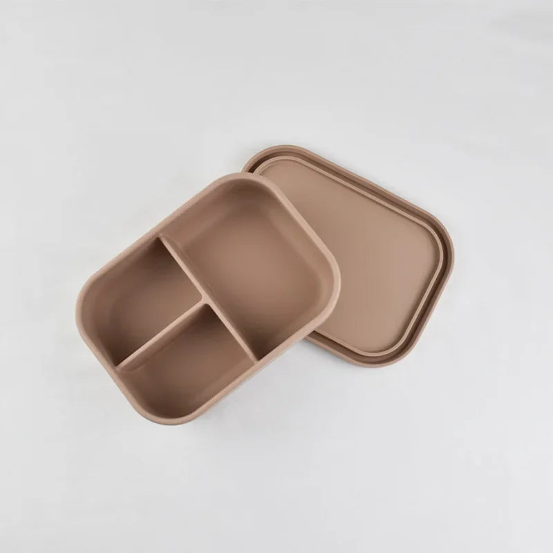 Silicone Food Container Portable Bento Lunch Box Microware