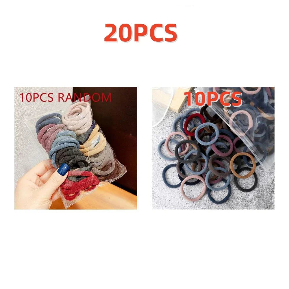 10Pcs Elastic Rubber Band Seamless Gradient Hair Rope