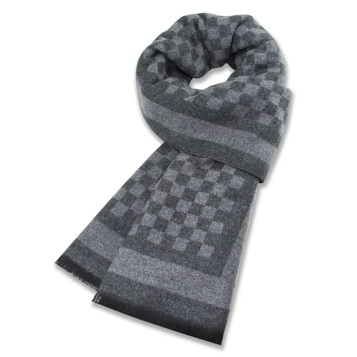 High Quality Men Scarf Autumn Winter Plaid Knitted
