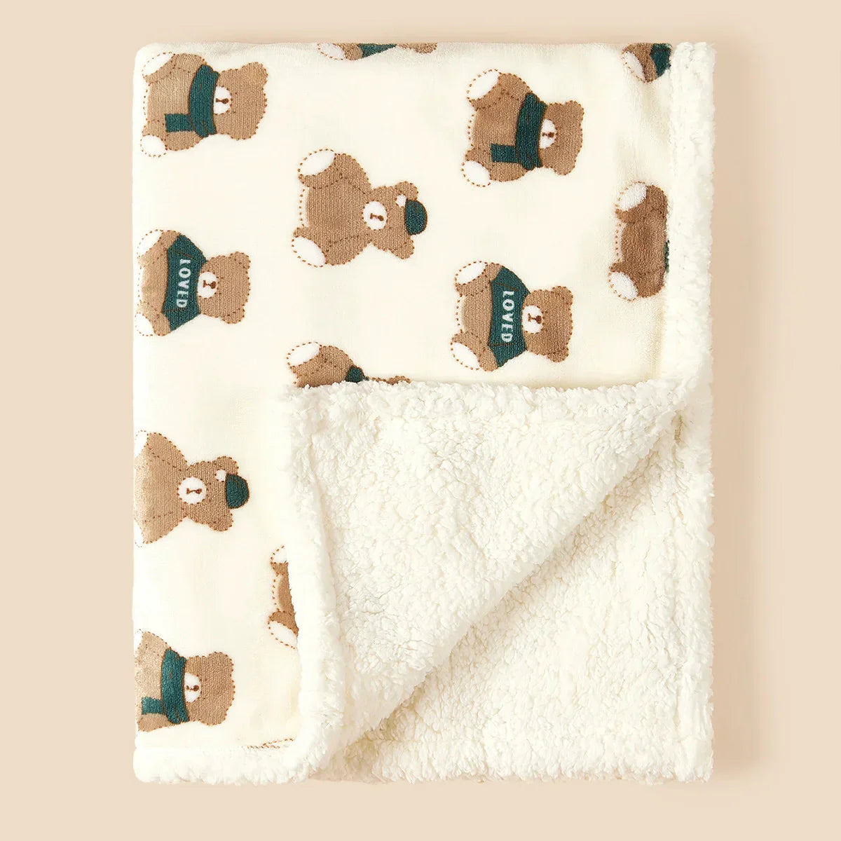 Winter Baby Blanket Fleece Warm Quilt Newborn Bedding