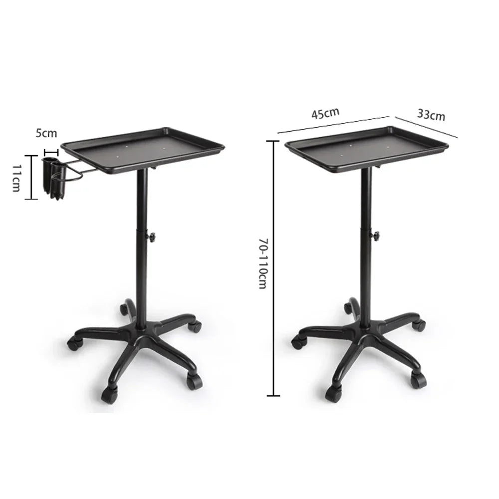 Salon Spa Beauty Tattoo Metal Silver Rolling Service