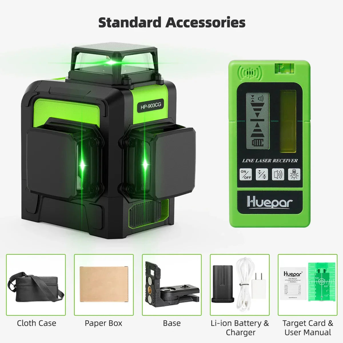 Huepar 12 Lines 3D Cross Line Laser Level