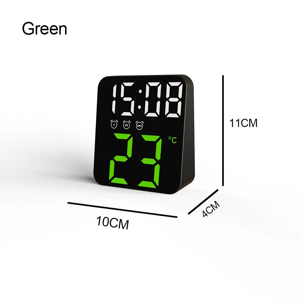 Digital Alarm Clock for Bedrooms with Temperature Adjustable