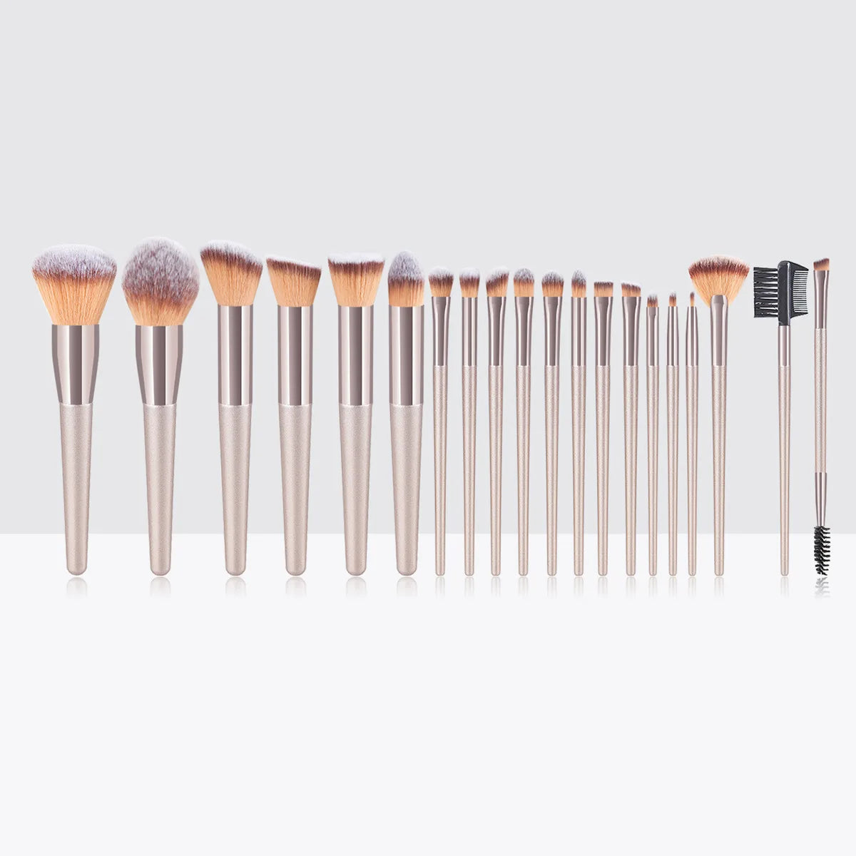 4/10Pcs Champagne Makeup Brushes Set For Cosmetic Foundation