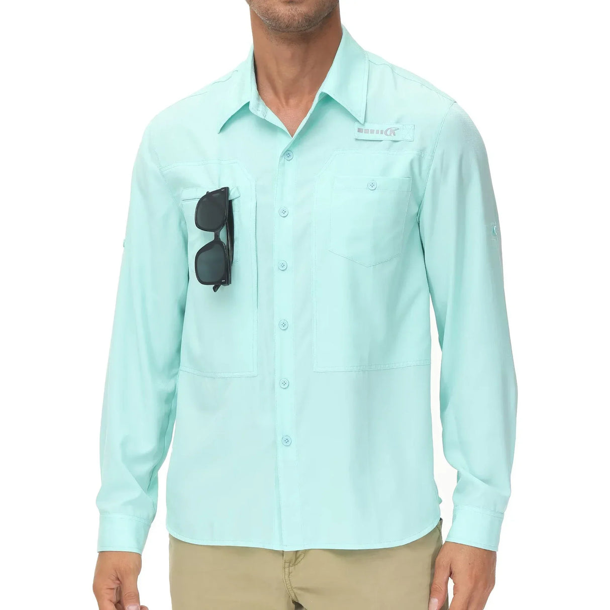 Men's Fishing Shirts Casual Cargo Hiking Shirt Long