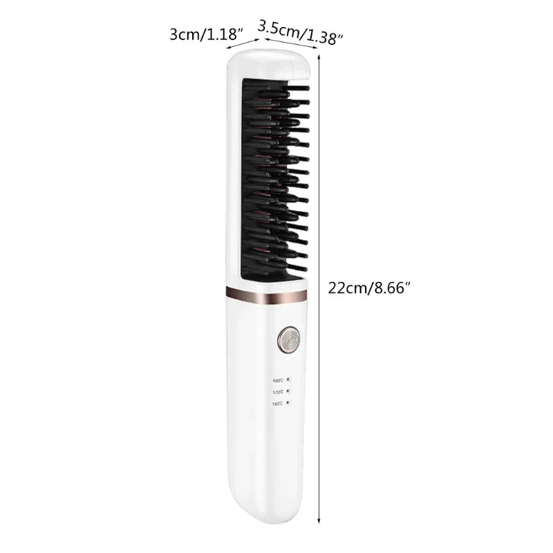 Cordless Hair Hot Air Brush Comb Salon Negative