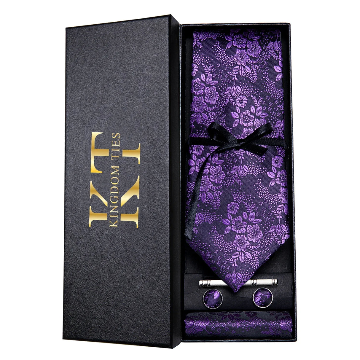 HiTie Navy Plaid For Men Silk Woven Ties