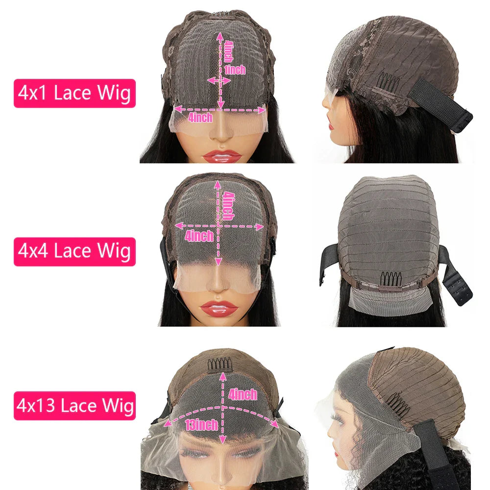 250% Density Afro Kinky Curly Human Hair Wigs