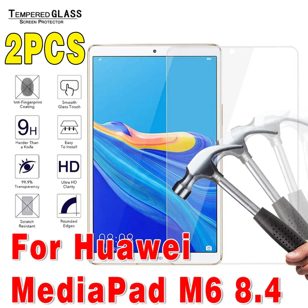 2Pcs Tempered Glass Tablet Screen Protector for Huawei