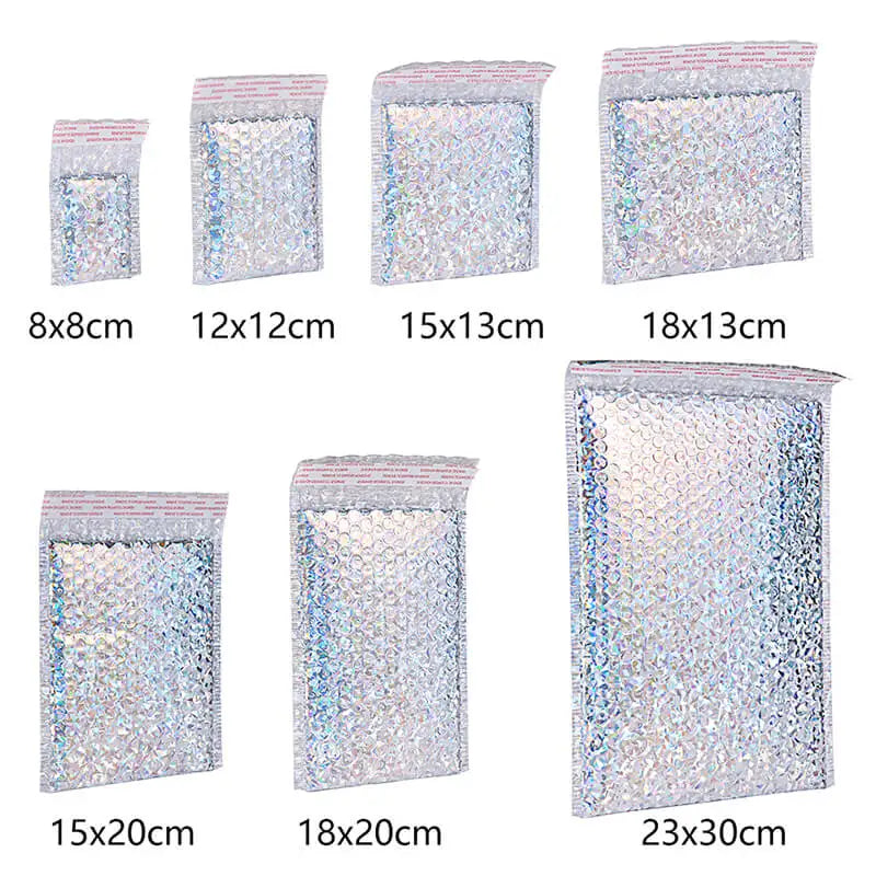 50 Holographic Mailers Material Pe + Pearl Film