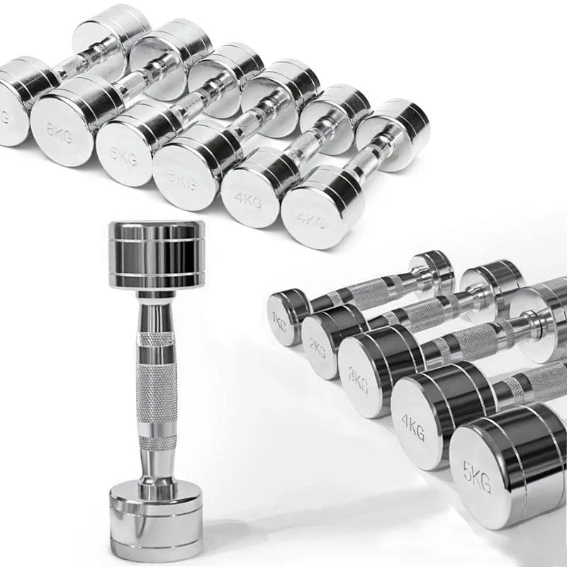 Electroplated dumbbells 1-10KG dumbbells pure steel men's and