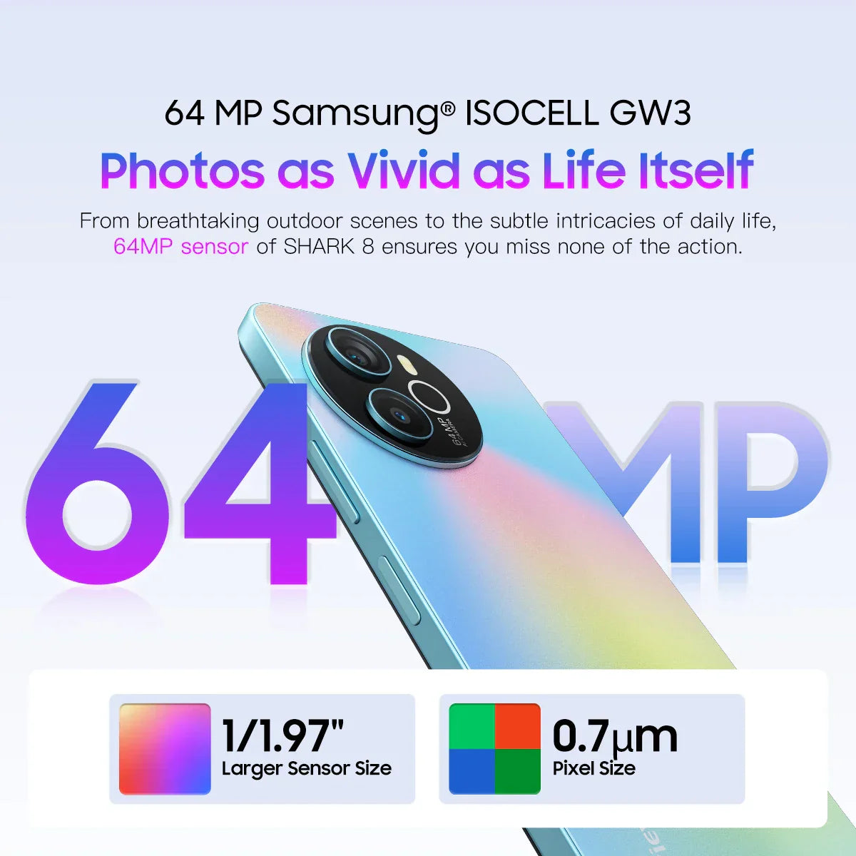 Blackview SHARK 8 Unlocked Smartphone Android13 G99 16GB