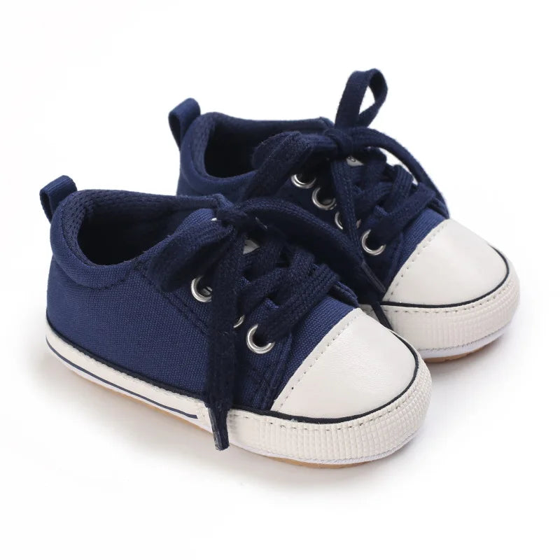 2023 New Baby Casual Shoes 4-color Lace-up Canvas