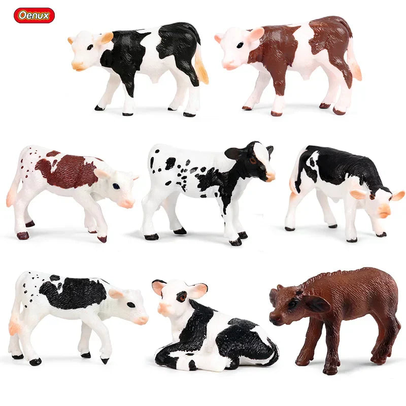 Oenux Farm House Model Action Figures Farmer Motorcycle
