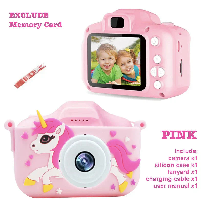 Kids digital camera cartoon multi-functions silicon case Micro