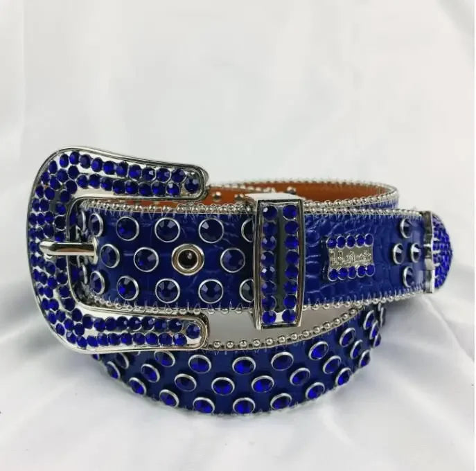 Rhinestone Belts for Women Luxury Diamond Strap Cowgirl