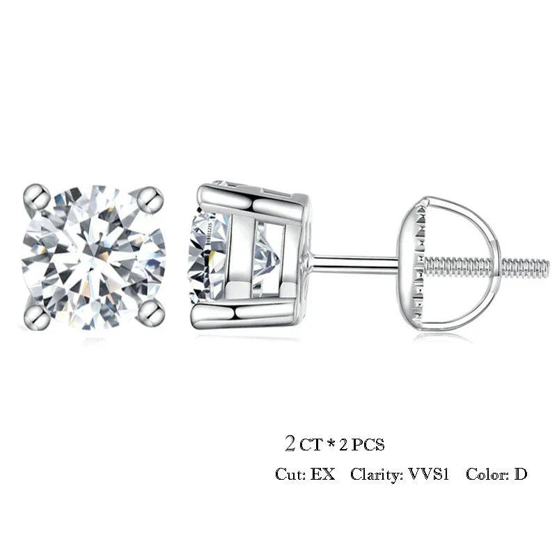 BAMOER Moissanite Earrings for Women Solid 925 Sterling