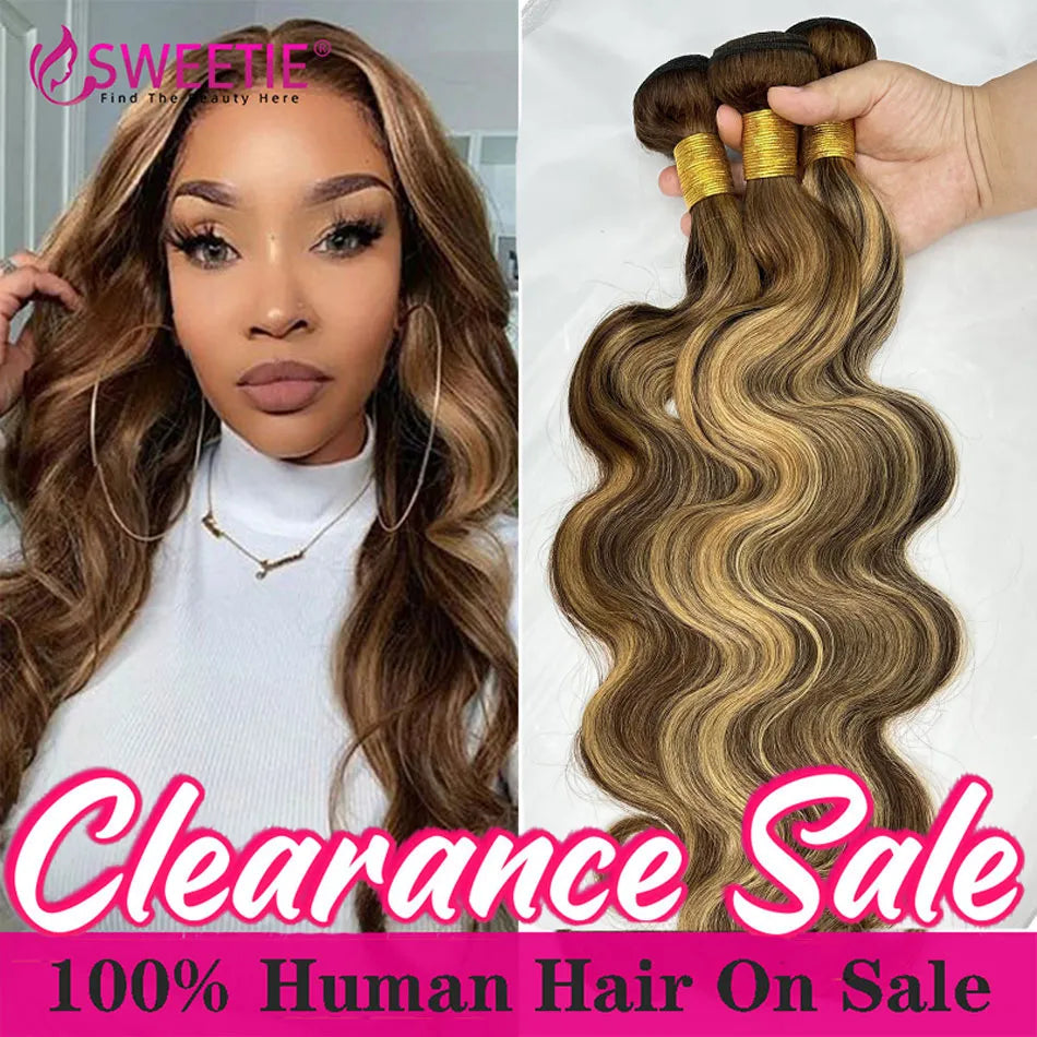 Highlight Body Wave Bundles Human Hair Bundles P4