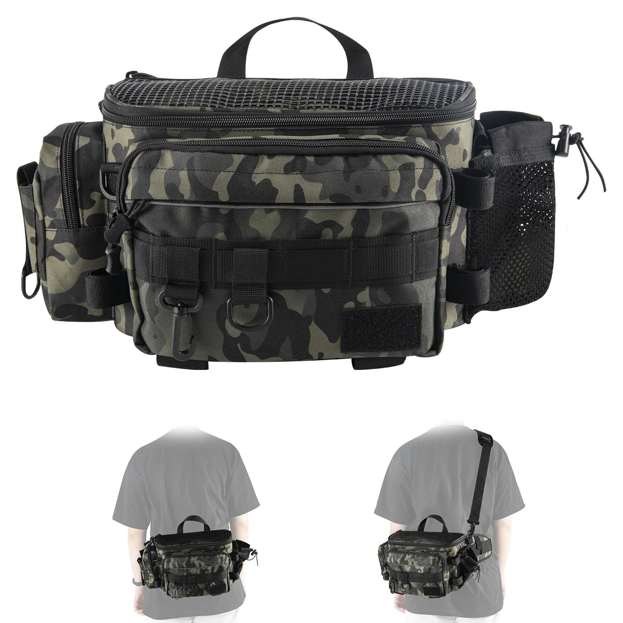 Goture Fishing Tackle Bags Single Shoulder Crossbody Bag