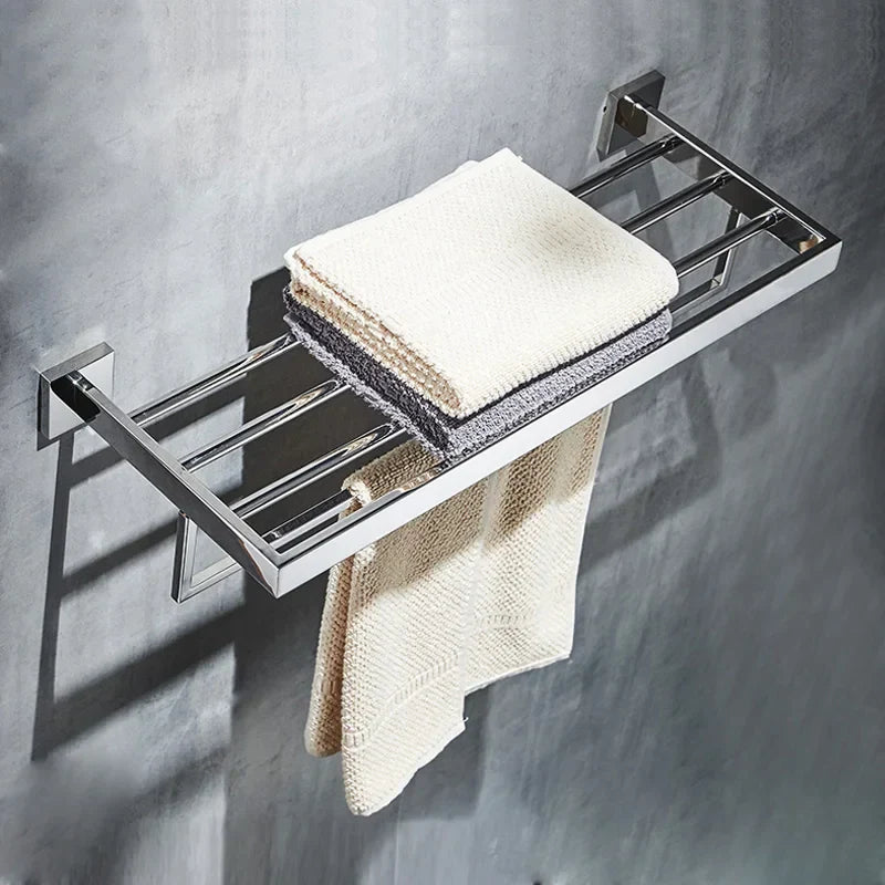Mirror Chrome Polished Bathroom Hardware Stainless Steel Towel