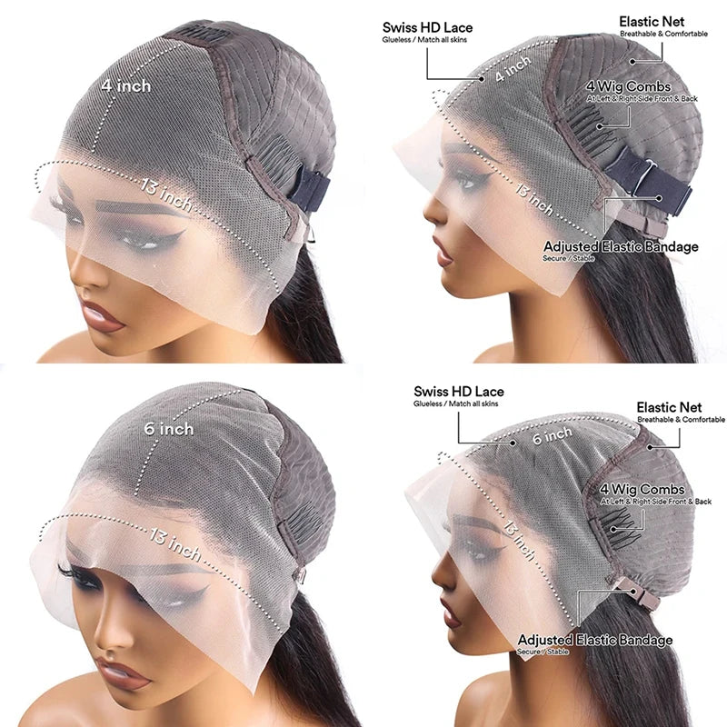 Curly 13x4 Lace Frontal Human Hair Wig For