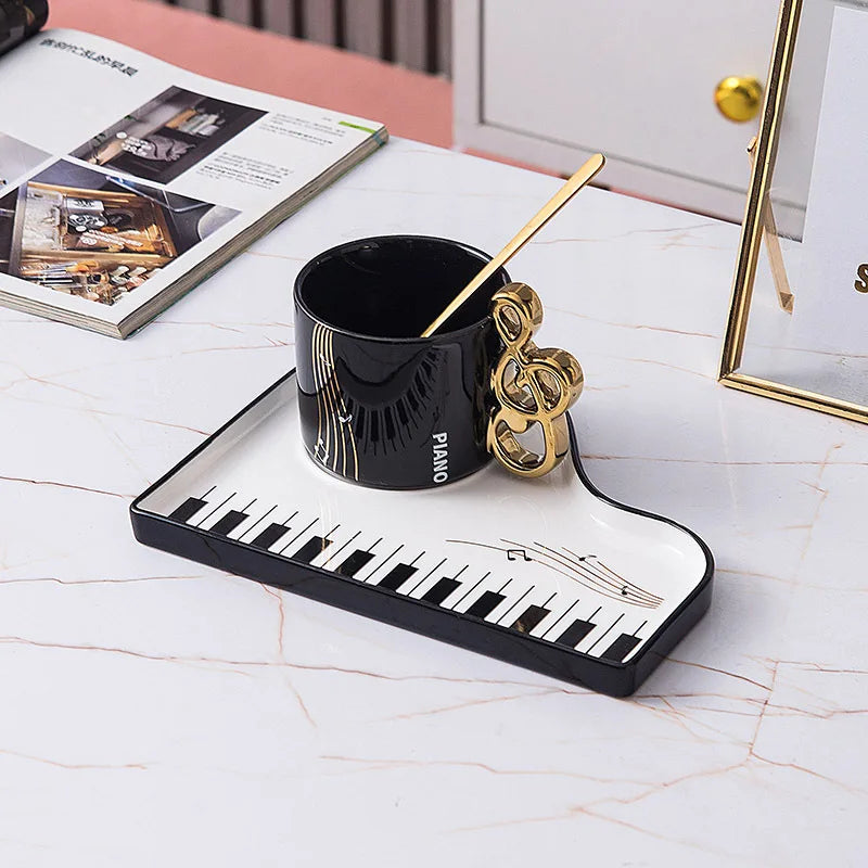 Nordic Creative Piano Black and White Key Ceramic