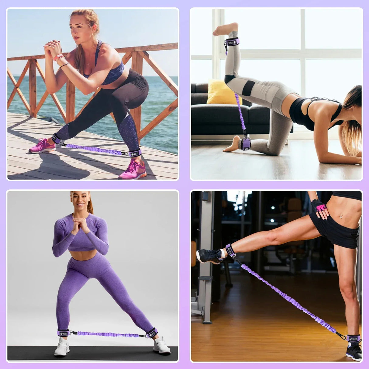 Ankle Resistance Bands with Cuffs Set 60LB 3