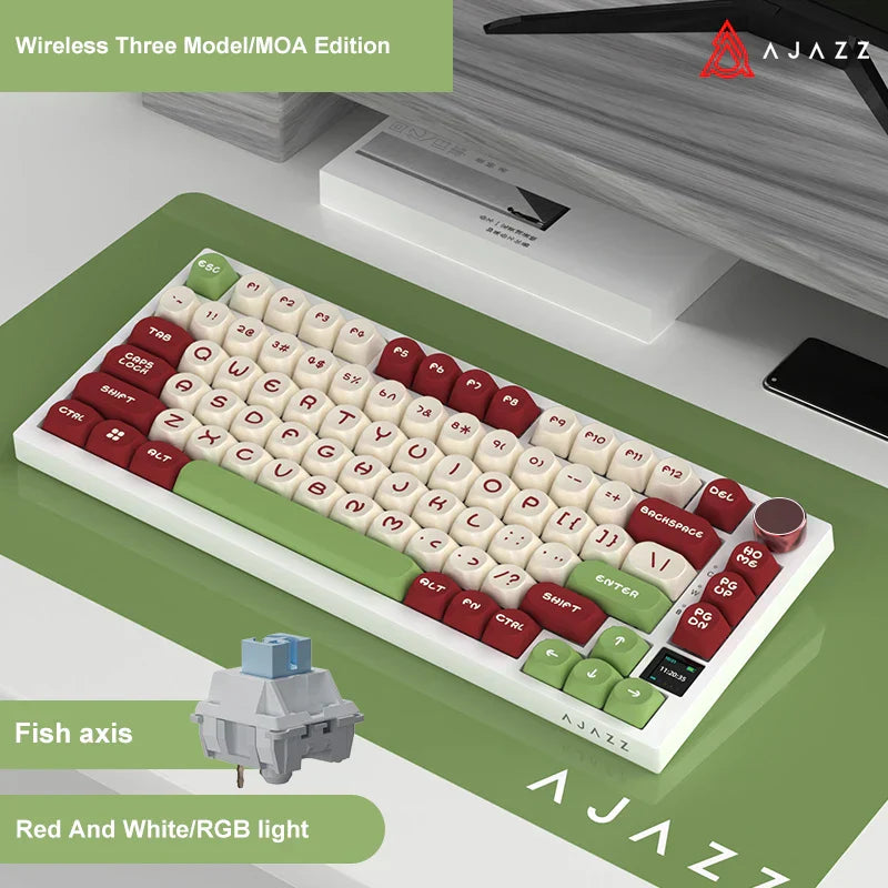 Ajazz Ak820 RGB Tri-Mode Gaming Mechanical Keyboard 82