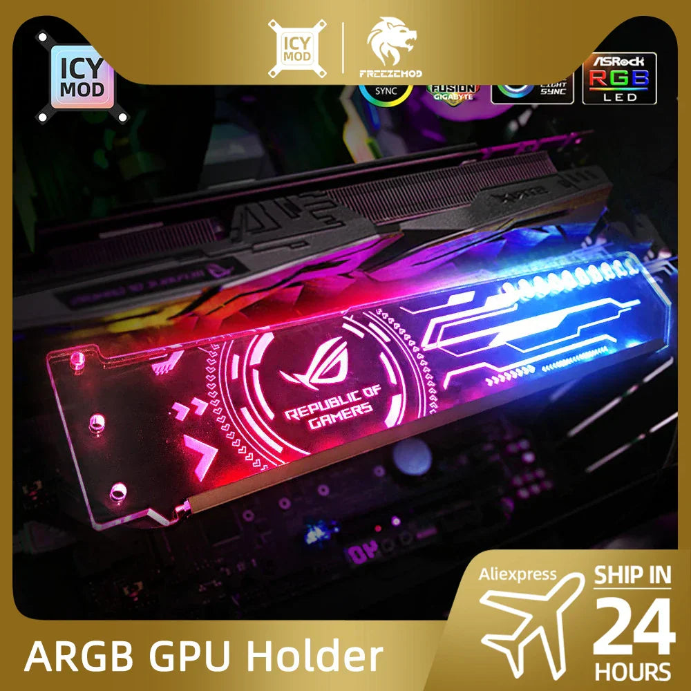 RGB VGA Holder Customize ARGB Horizontal GPU Bracket