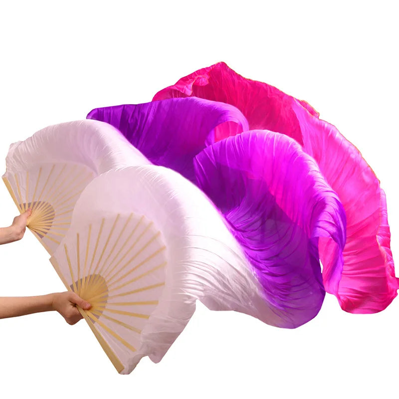 Belly Dance Fan 100% Real Silk Veils 1pc