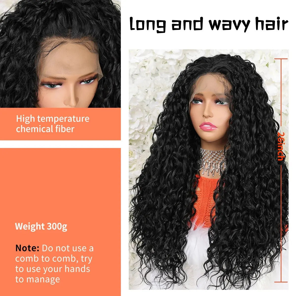 Long Curly Hair Wigs 13*4 Lace Front Hair