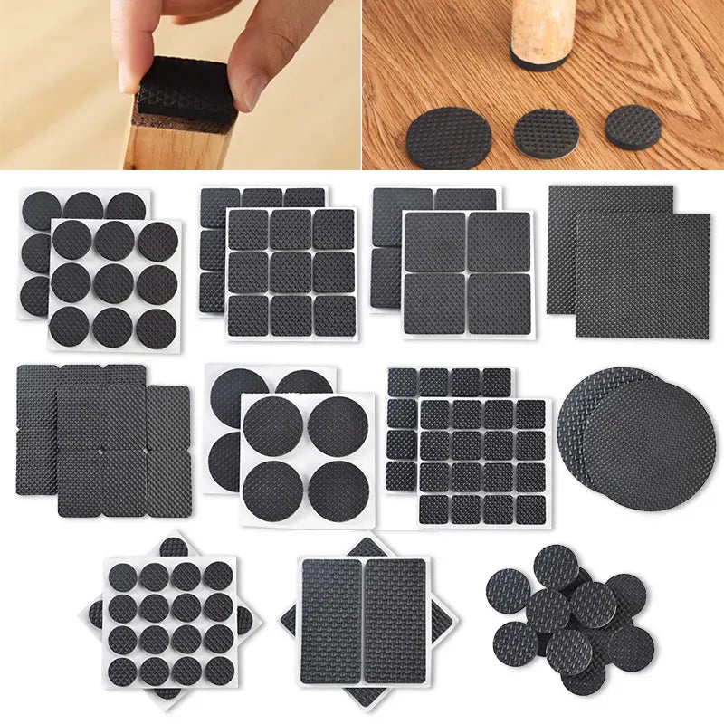 Round Square Furniture Stool Silent Wear-resistant Non-slip Rubber