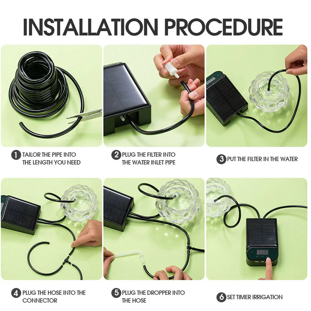 Garden Mini Solar Timer Watering System Solar Powered